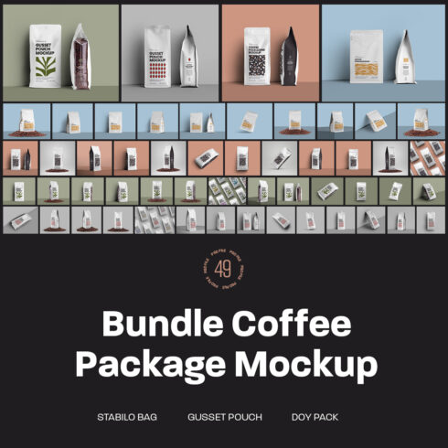 Coffee Pouch Bag Mockup cover image.