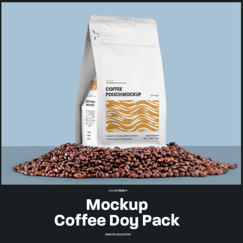 Coffee Bag Doy Pack Mockups cover image.