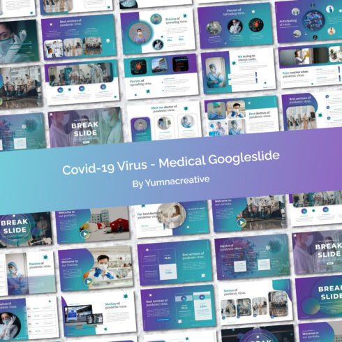 Covid-19 Virus Medical Google Slide - main image preview.