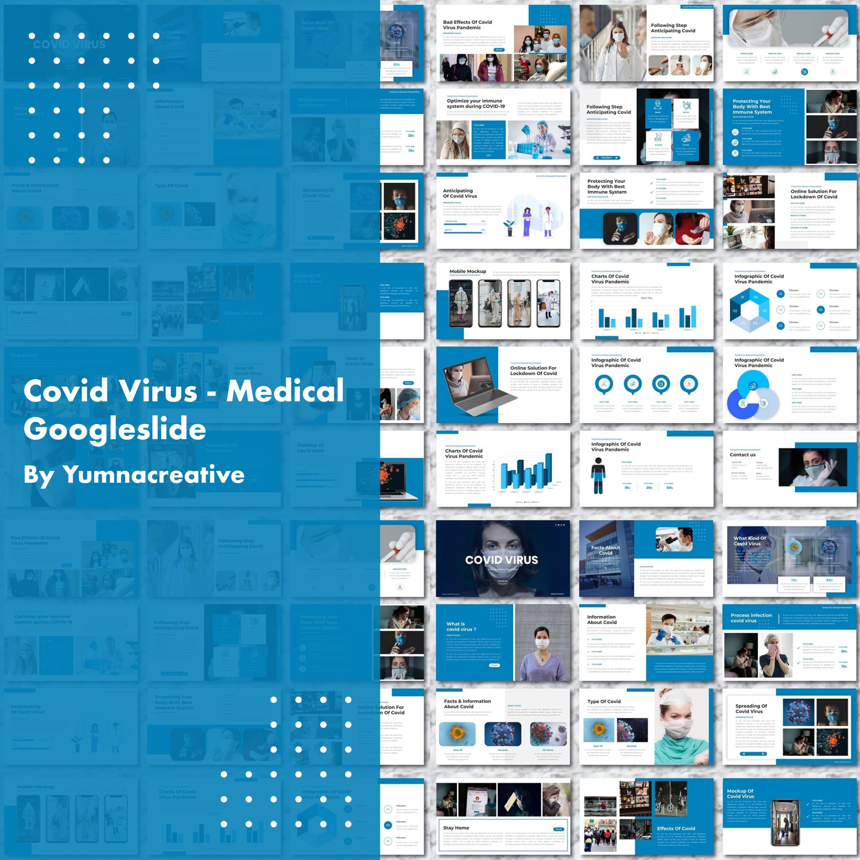 Covid Virus Medical Google Slide - main image preview.