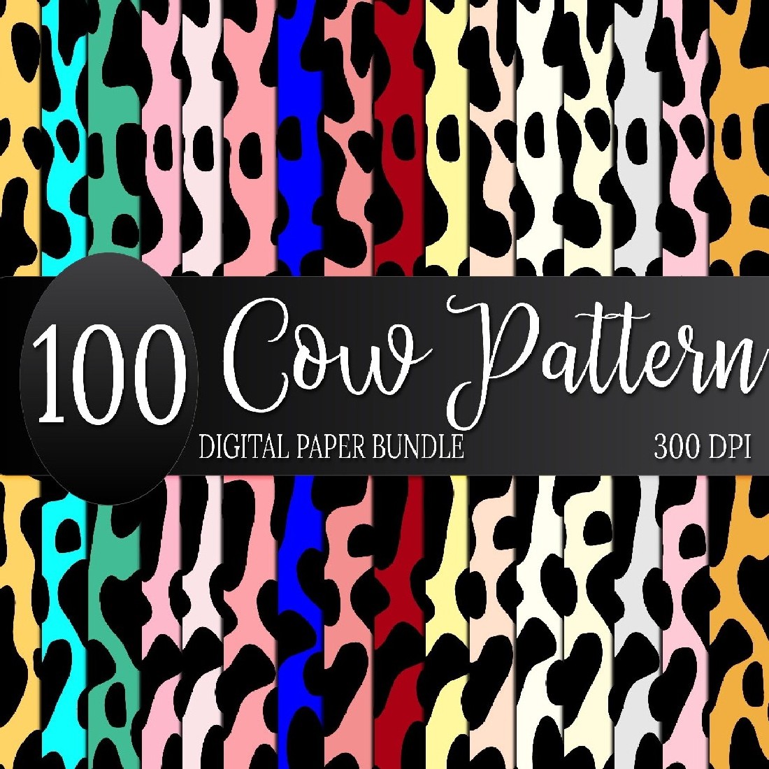 700 Mega Bundle Animal Print Background, cow patterns.