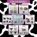The cow svg bundle includes a cow.