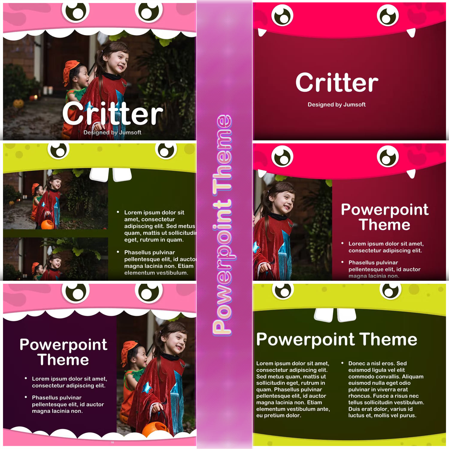 Critters PowerPoint Template.