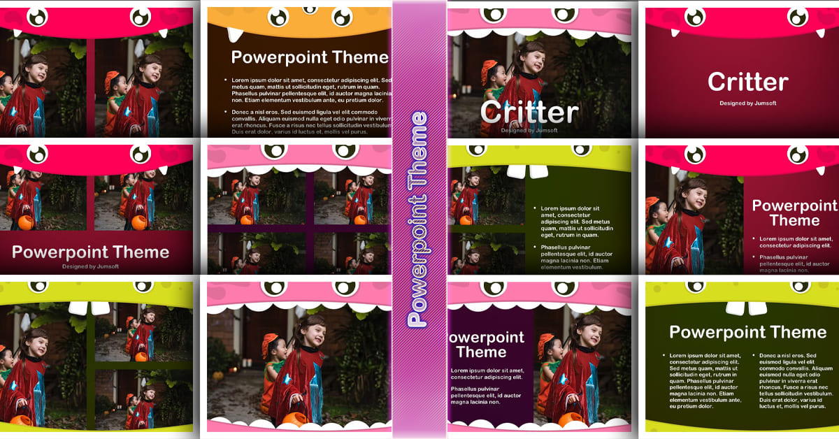 Critters PowerPoint Template - Facebook.