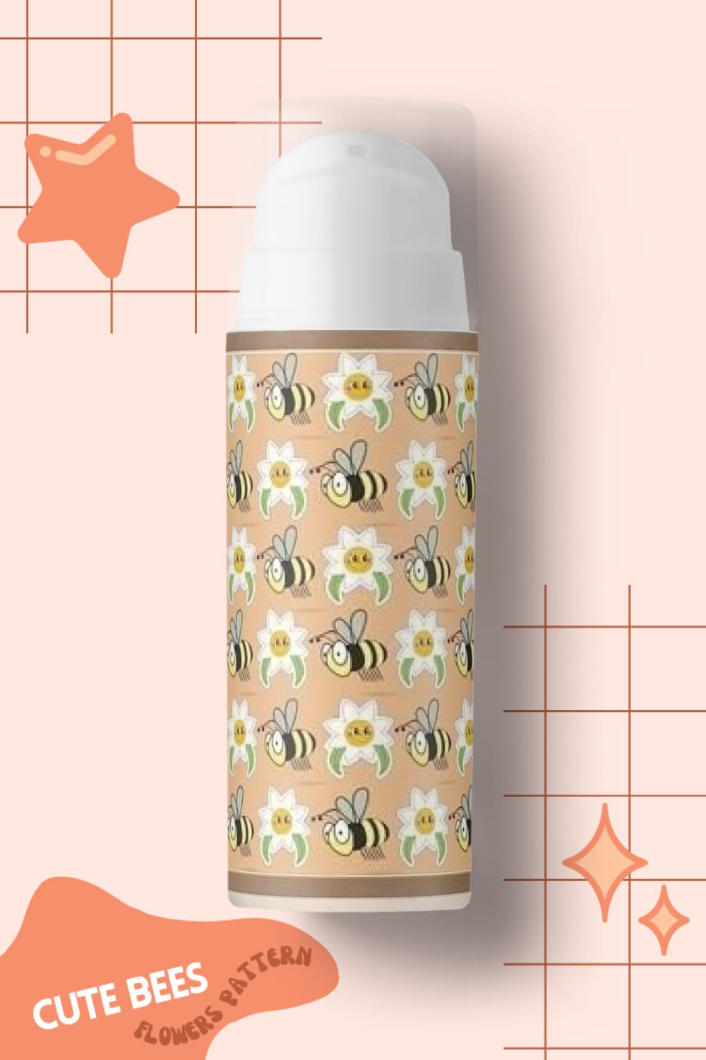 Cute Bees With Flowers Seamless Pattern - Pinterest.