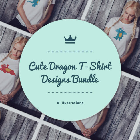 Cute Dragon T-shirt Designs Bundle.