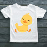 Cute Duck In The Moon PNG & SVG Design For T-Shirts