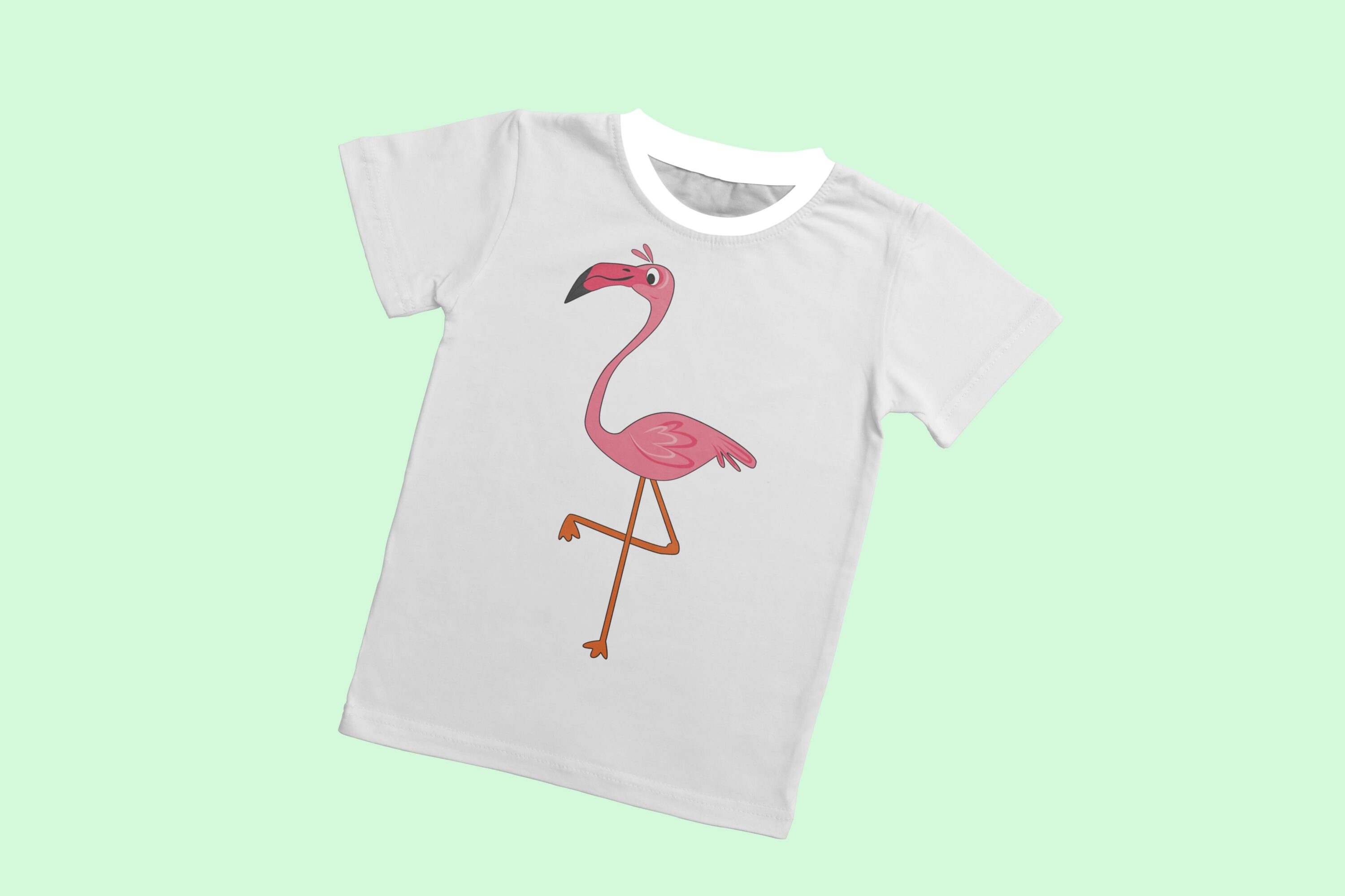 Funny pink flamingo for your t-shirt.