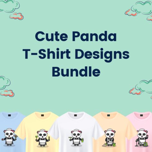 Cute Panda Svg T-shirt Designs Bundle.