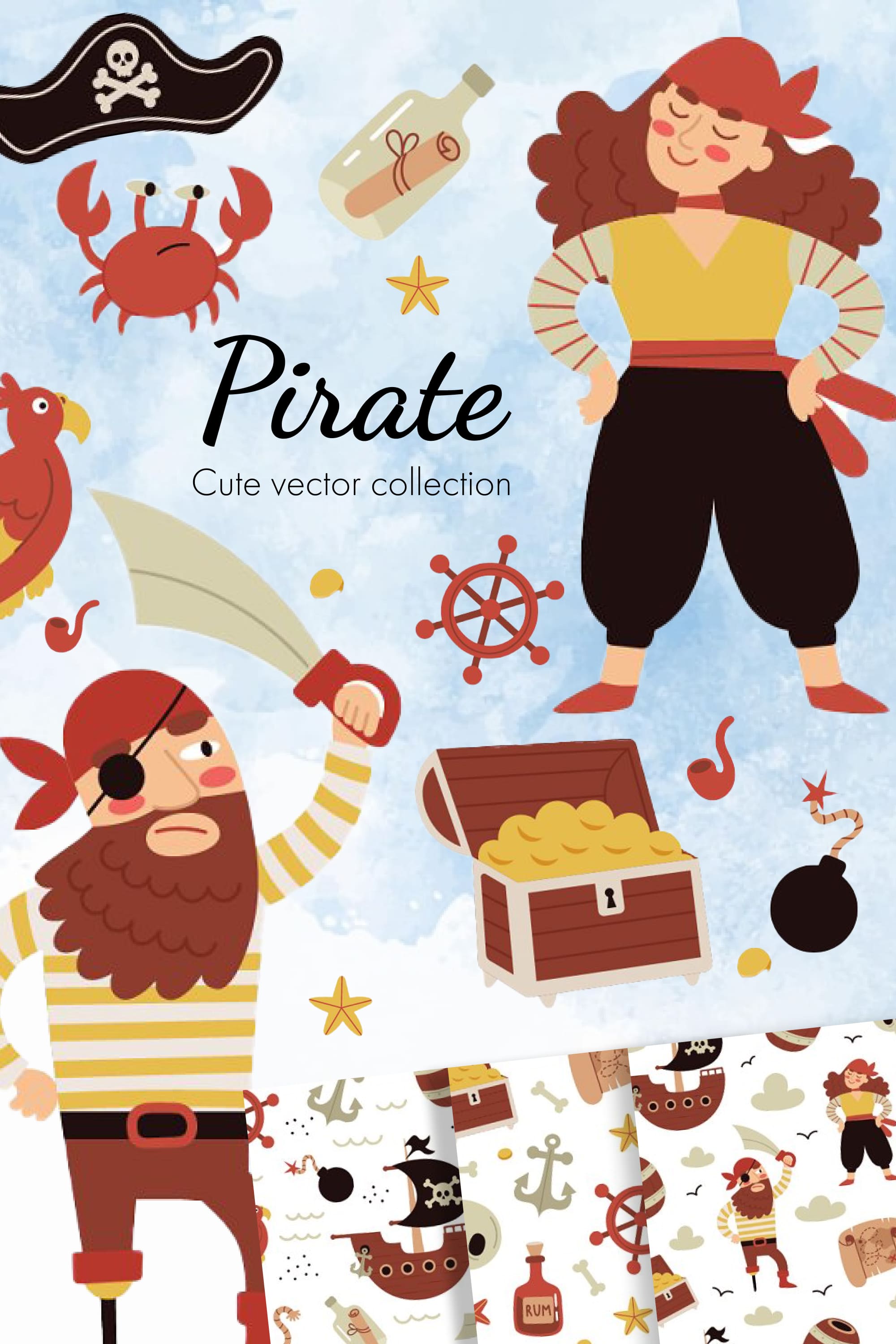 cute vector pirate collection pinterest 822