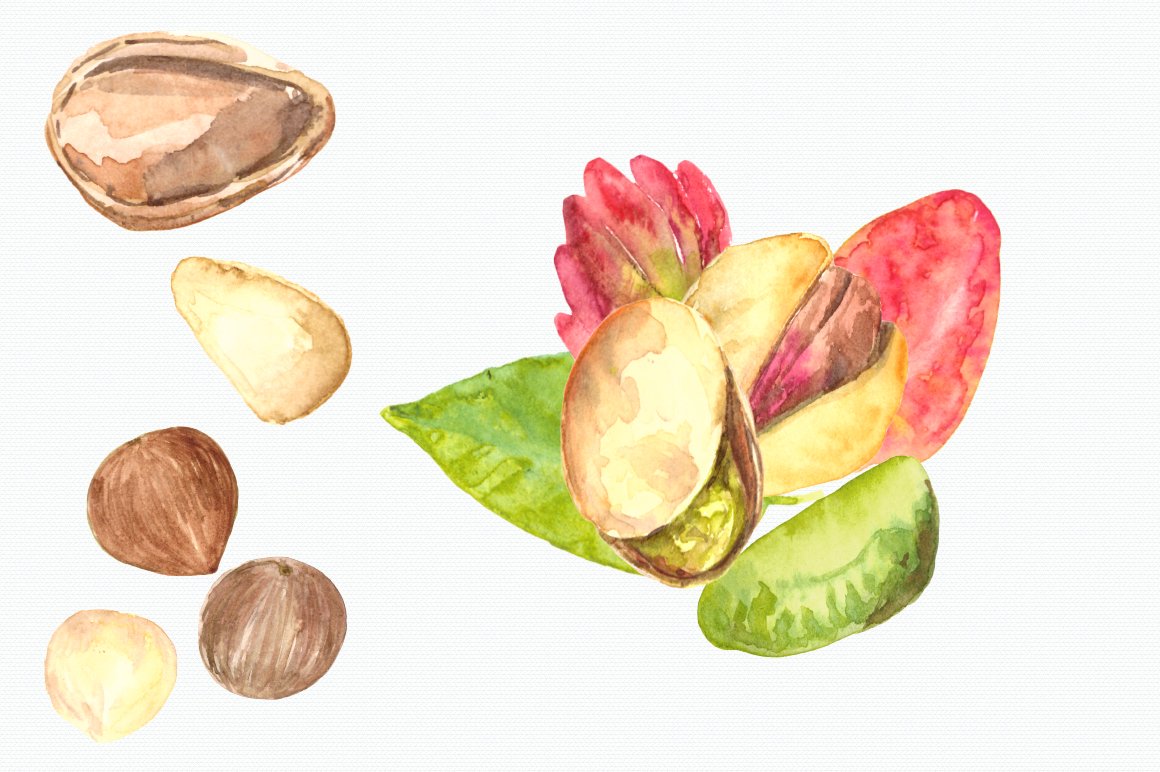 Watercolor pistachio for you.