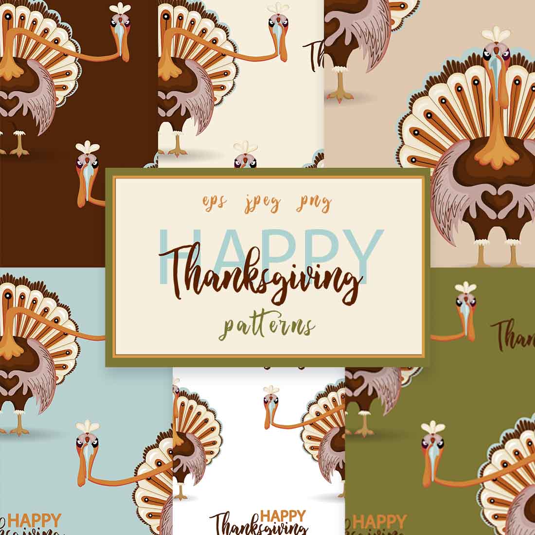 Thanksgiving Day Turkey Pattern Bundle cover image.