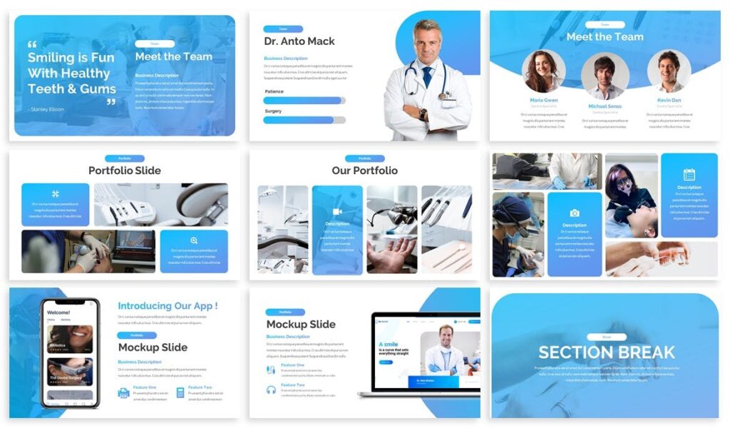 Dental - Dentist Powerpoint Template – MasterBundles