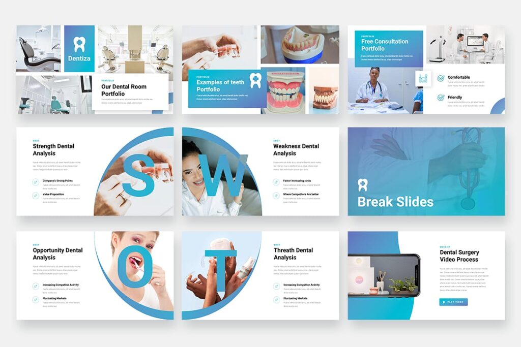 Dentiza – Dentist & Dental Clinic Powerpoint Template – MasterBundles