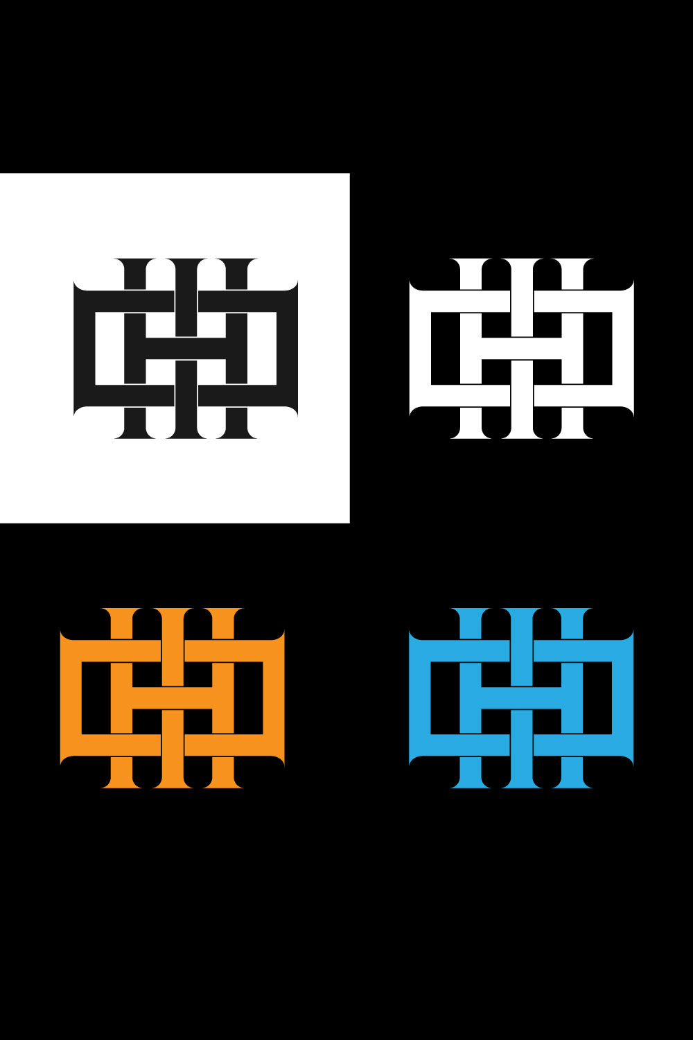 DHI Monogram Letter Logo Pinterest image.
