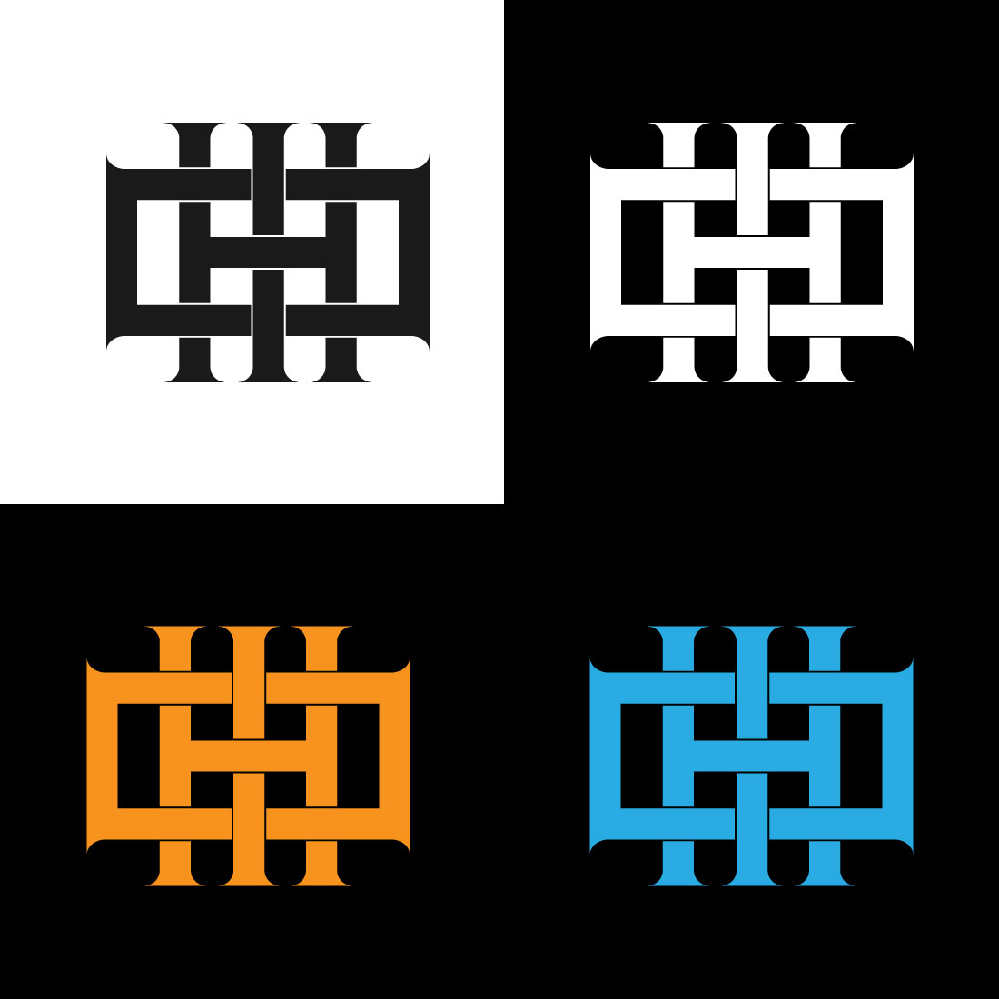 DHI Monogram Letter Logo preview.