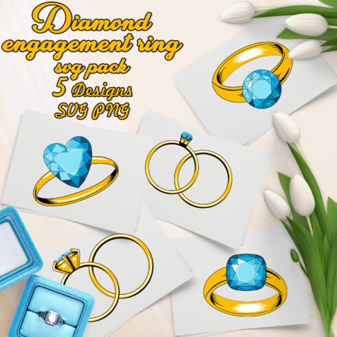 Diamond Engagement Ring SVG - main image preview.