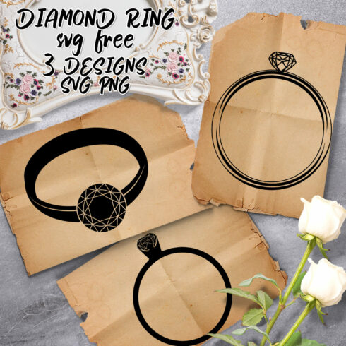 Diamond Ring SVG Free - main image preview.
