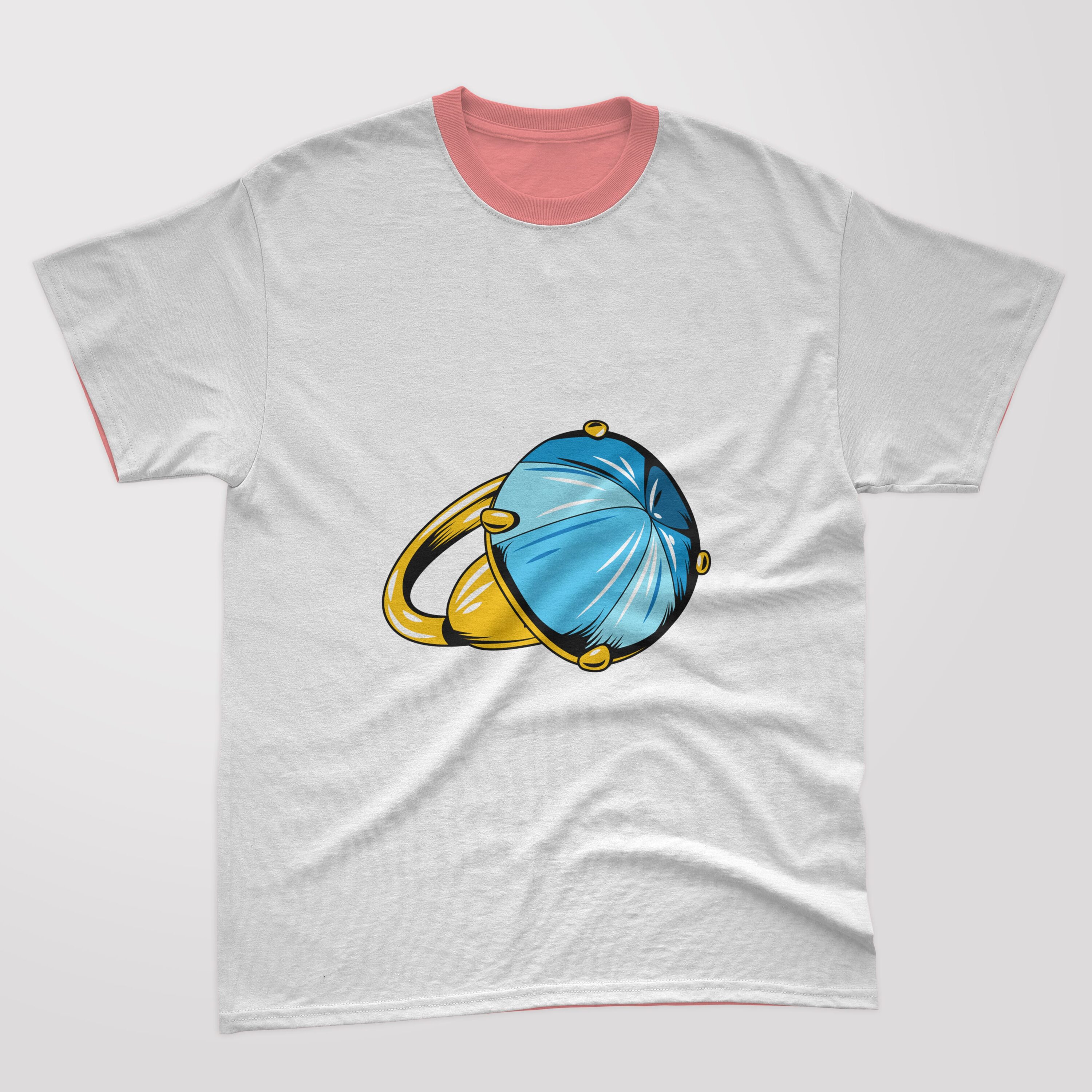 Image of T-shirt with amazing diamond ring print.