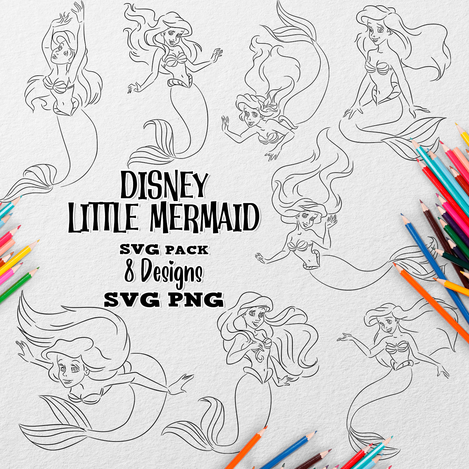 Disney Little Mermaid Svg.