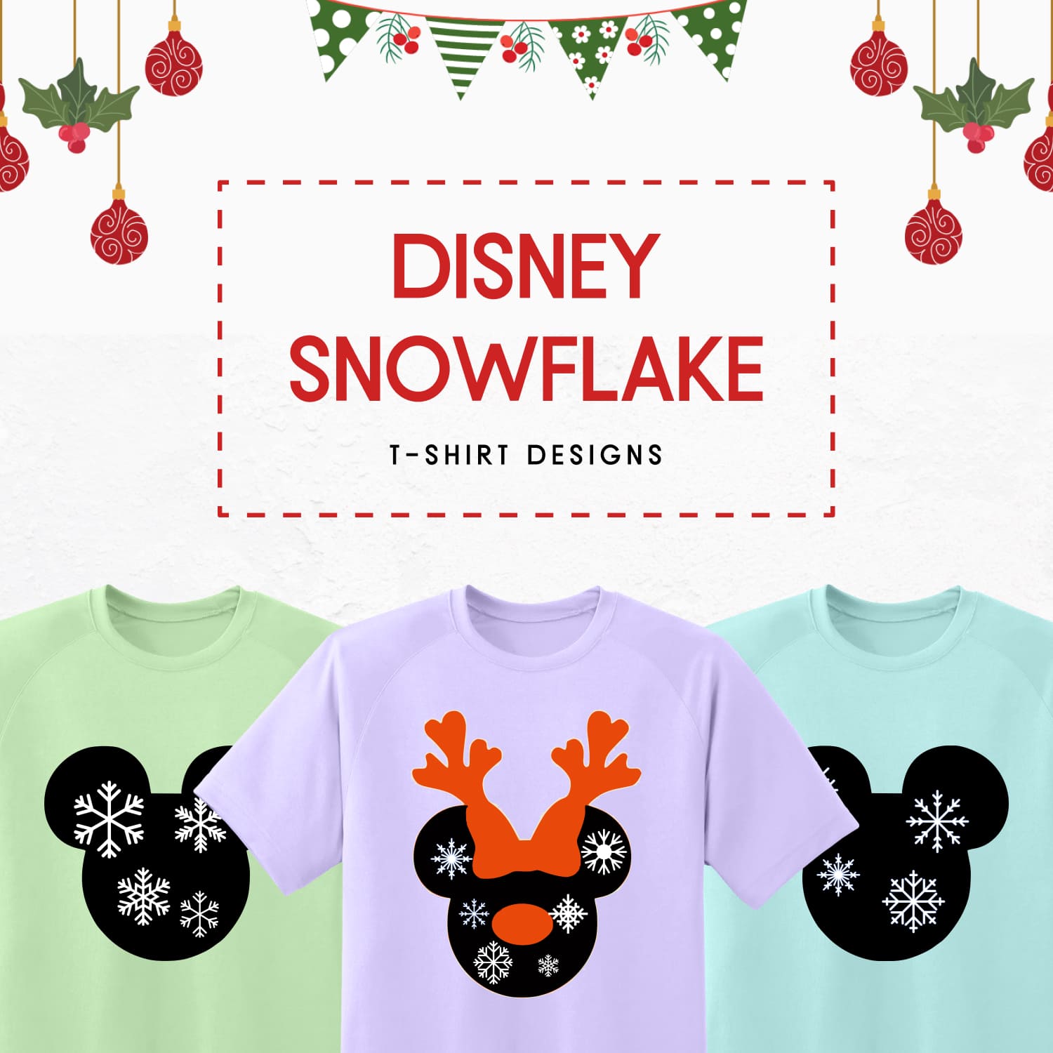 Disney Snowflake SVG T-shirt Designs.
