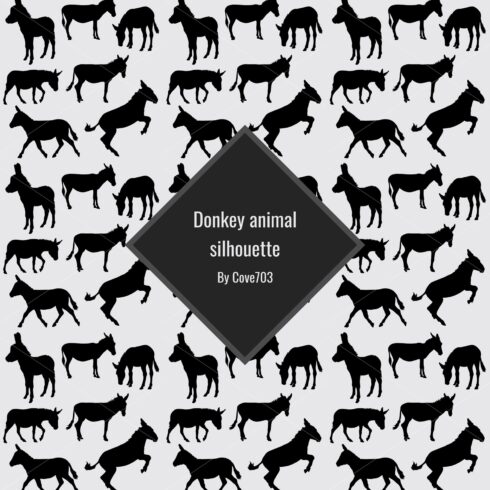Donkey animal silhouette.