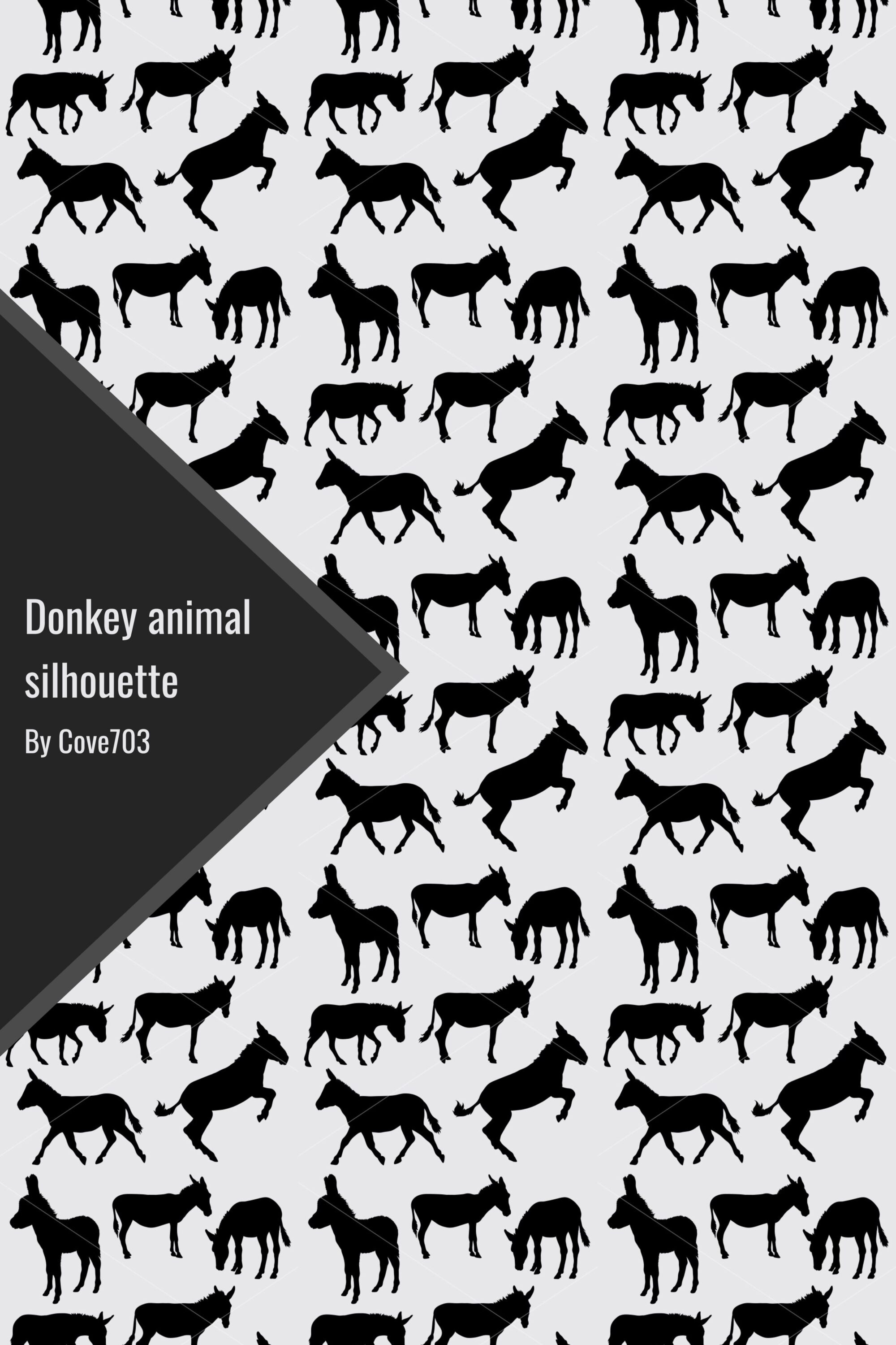 donkey animal silhouette 03 39