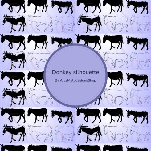Donkey silhouette.
