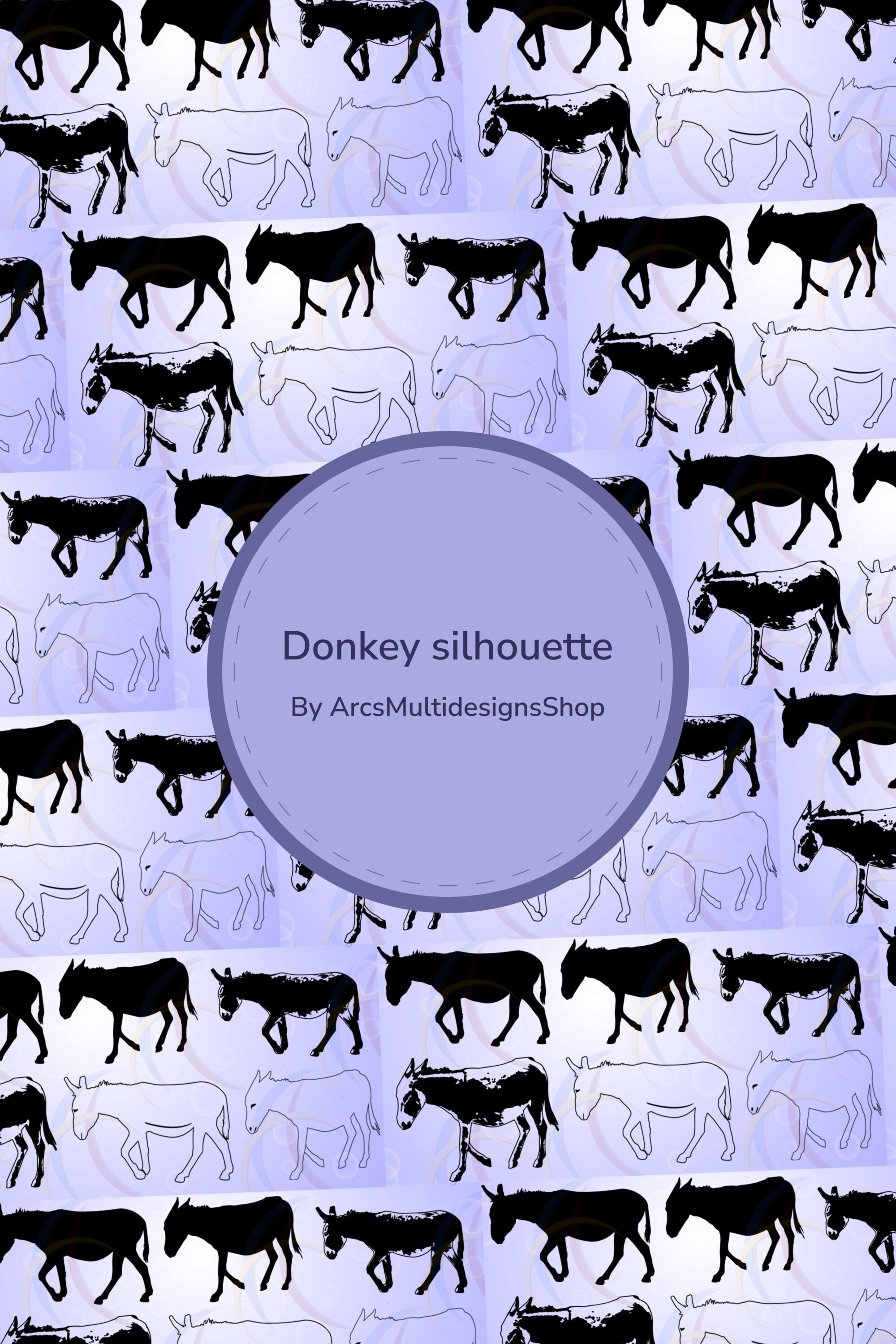 donkey silhouette ass foal jack commercial personal use cricutdiy svg eps dxf png jpg animal silhouettes cameo 03 507