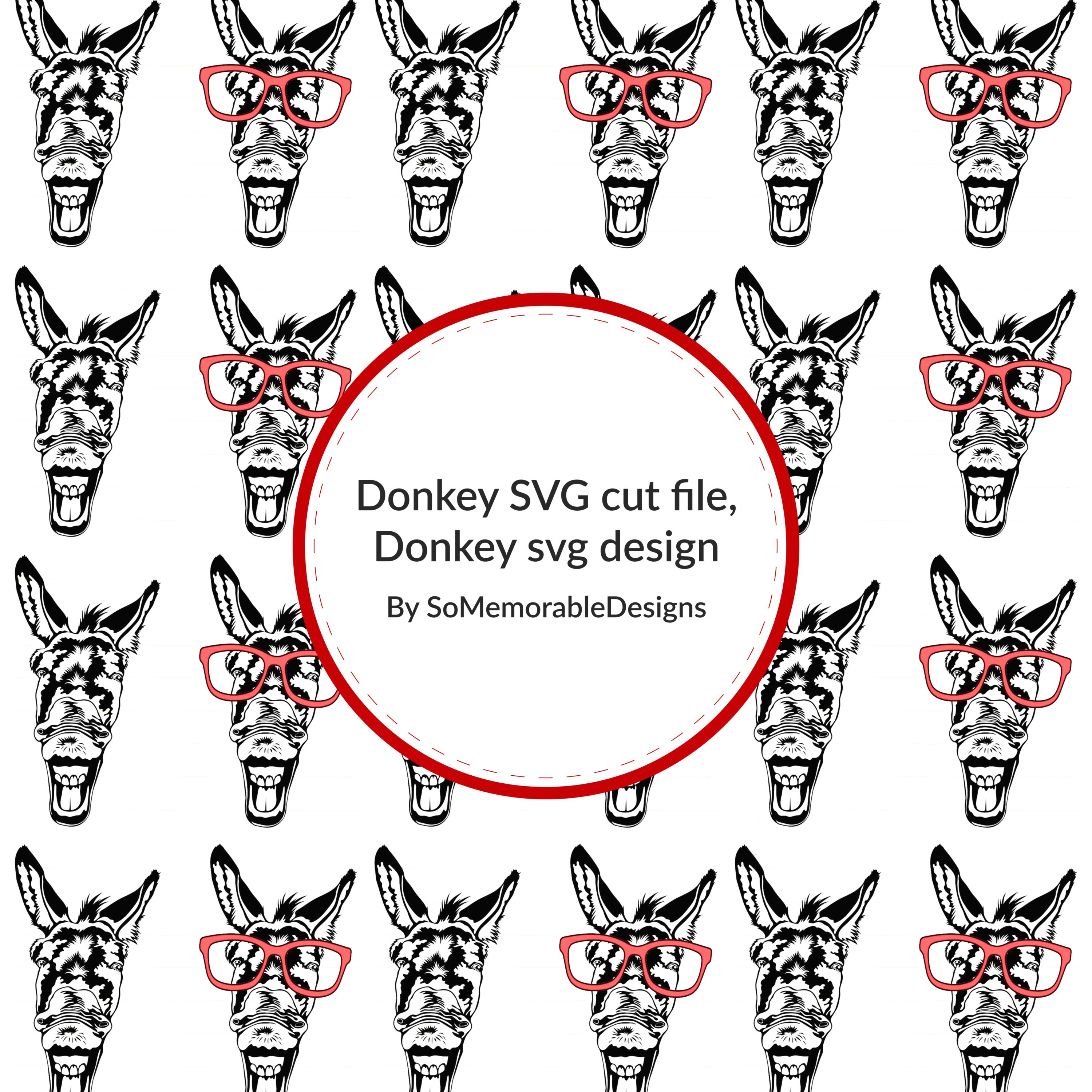 Donkey SVG cut file, Donkey svg design.