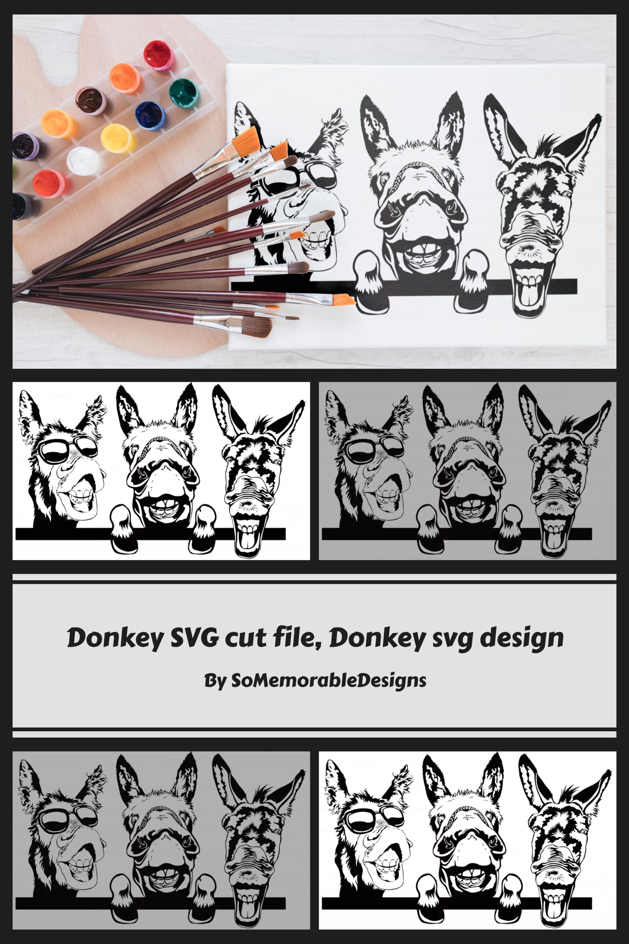 donkey svg cut file donkey svg design 03 573
