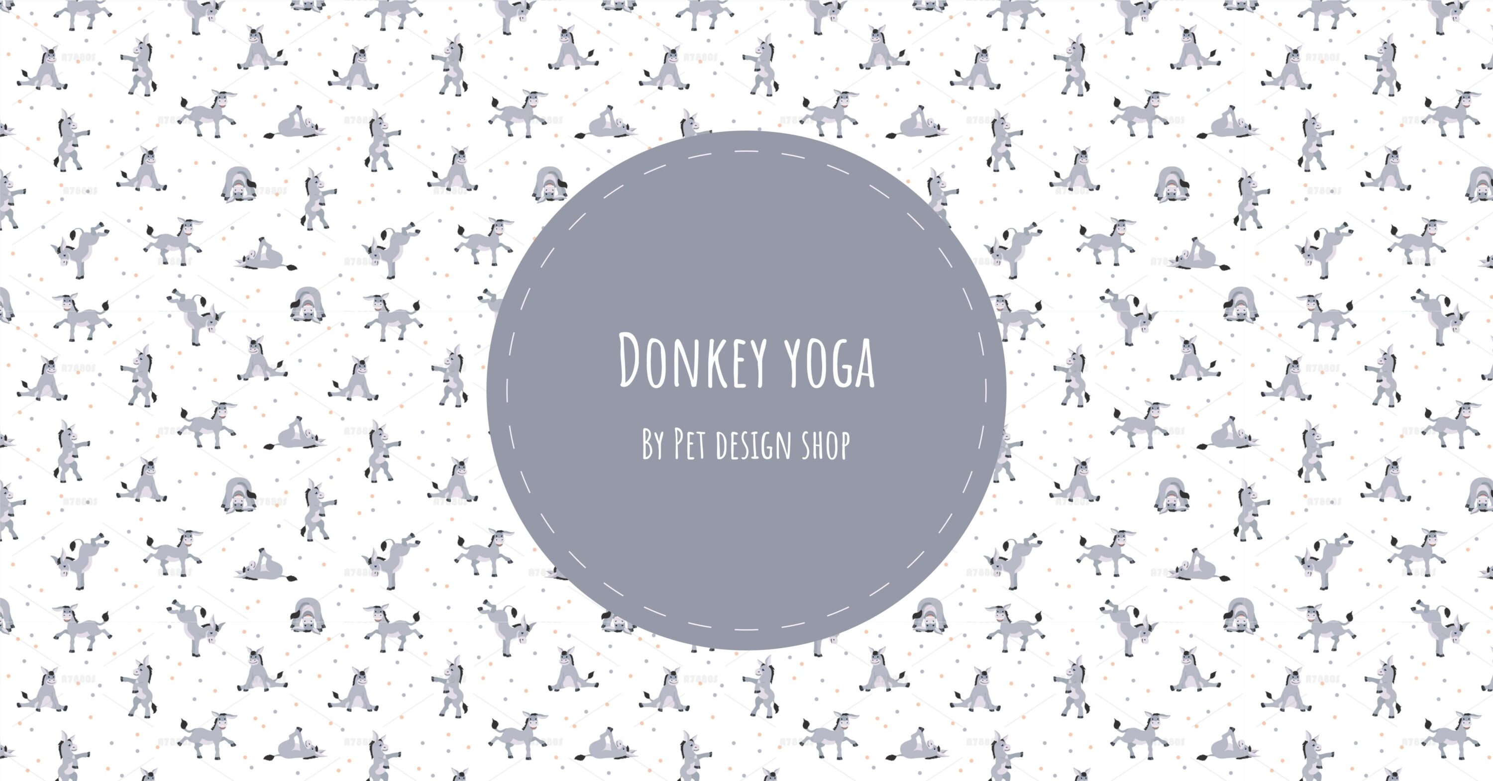 Donkey Yoga Illustrations MasterBundles