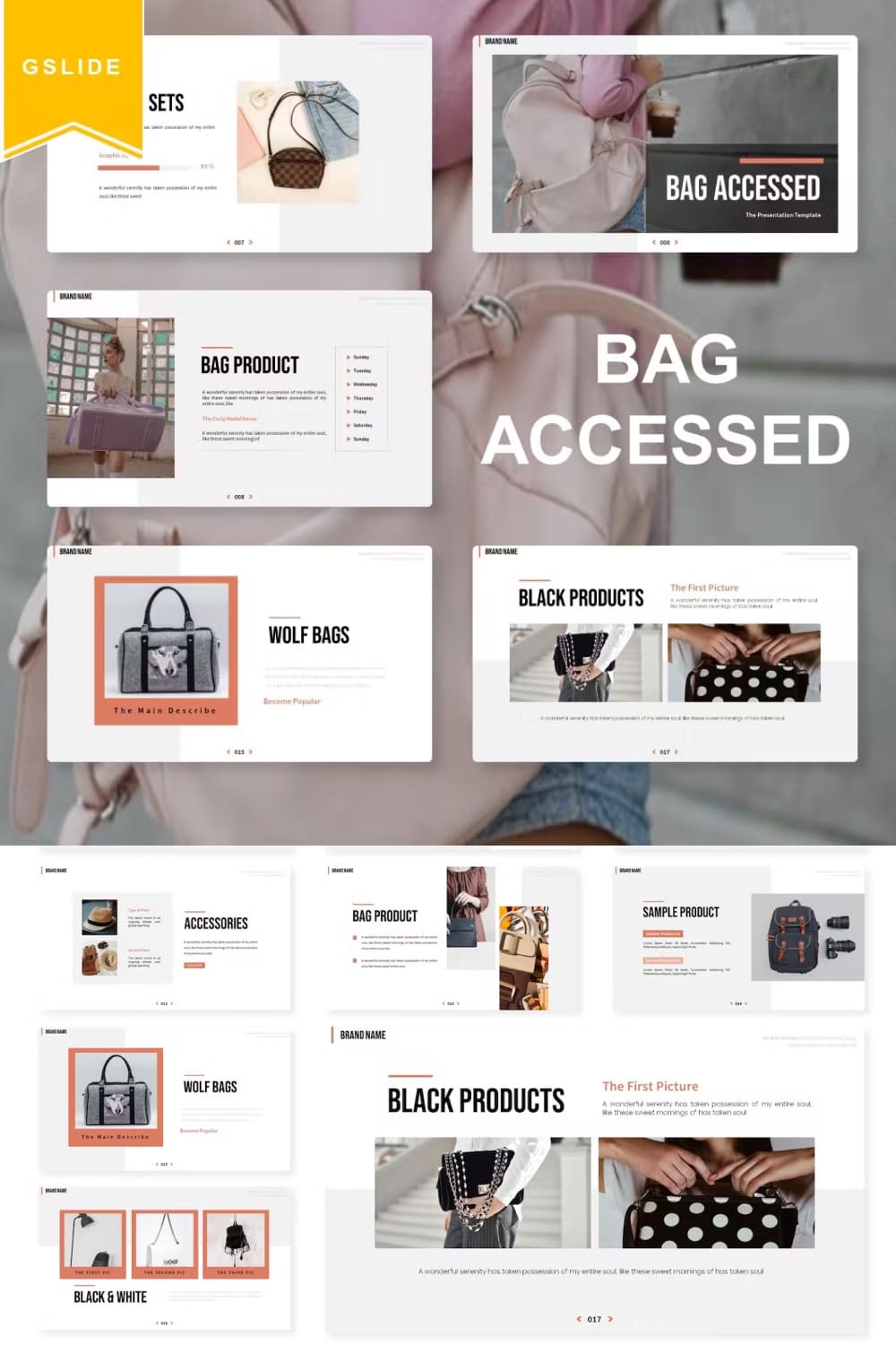Bag Accessed | Google Slides Template - Pinterest.