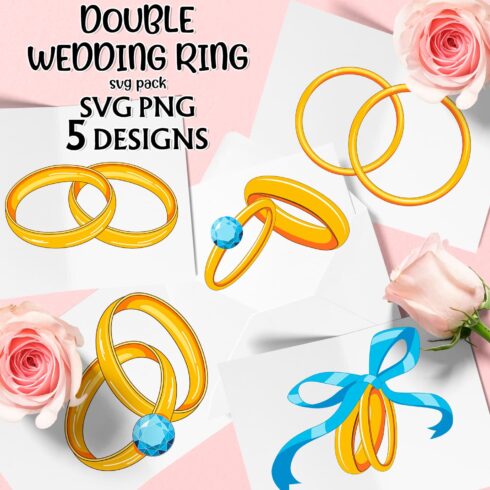 Double Wedding Ring SVG - pinterest image preview.