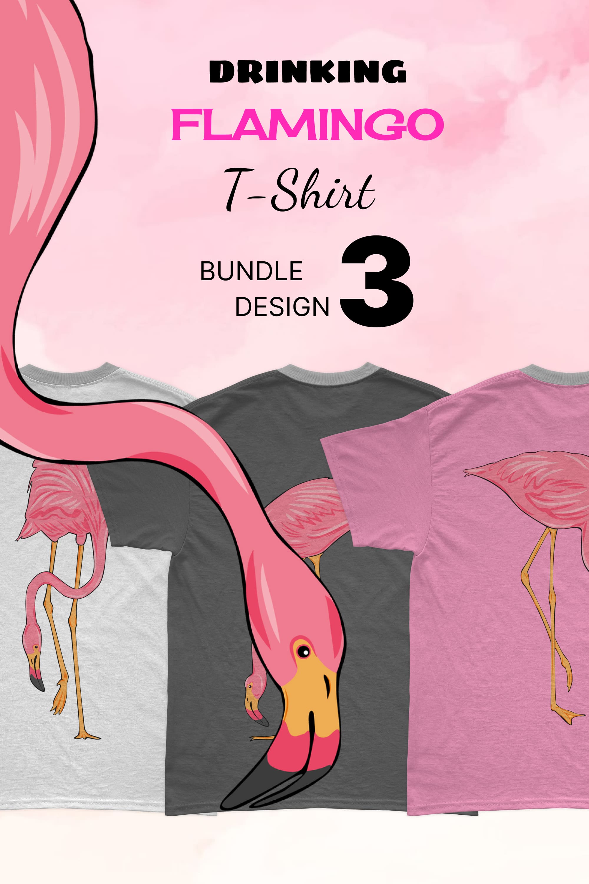 drinking flamingo t shirt designs bundle pinterest 426