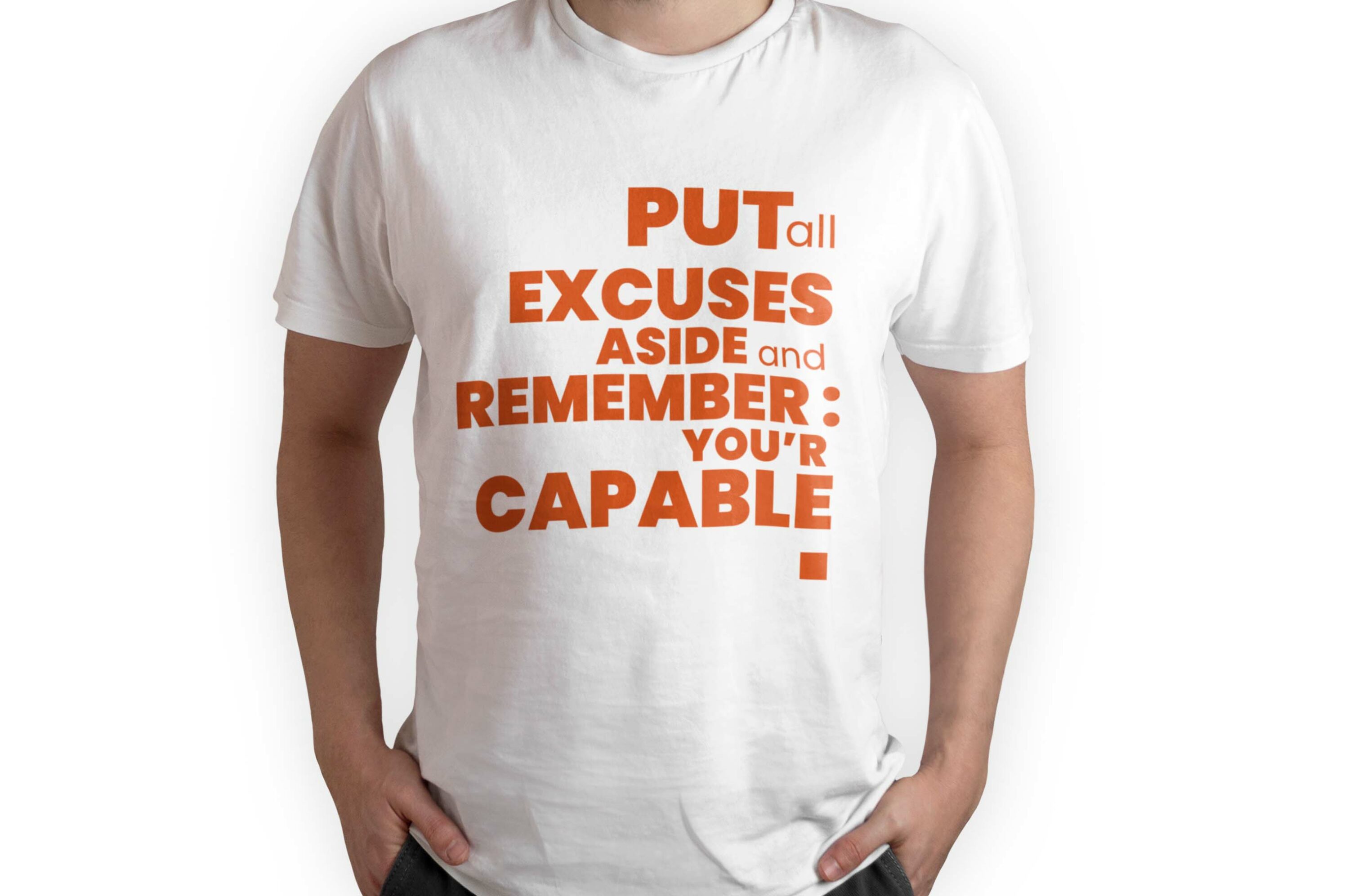 Bundle of 156 T-shirt Designs with Fitness Quotes, put excuses aside.