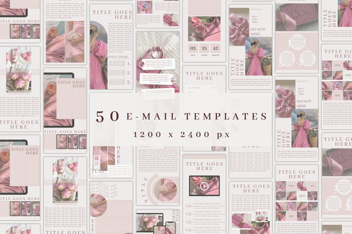 A selection of images of a wonderful email design template.