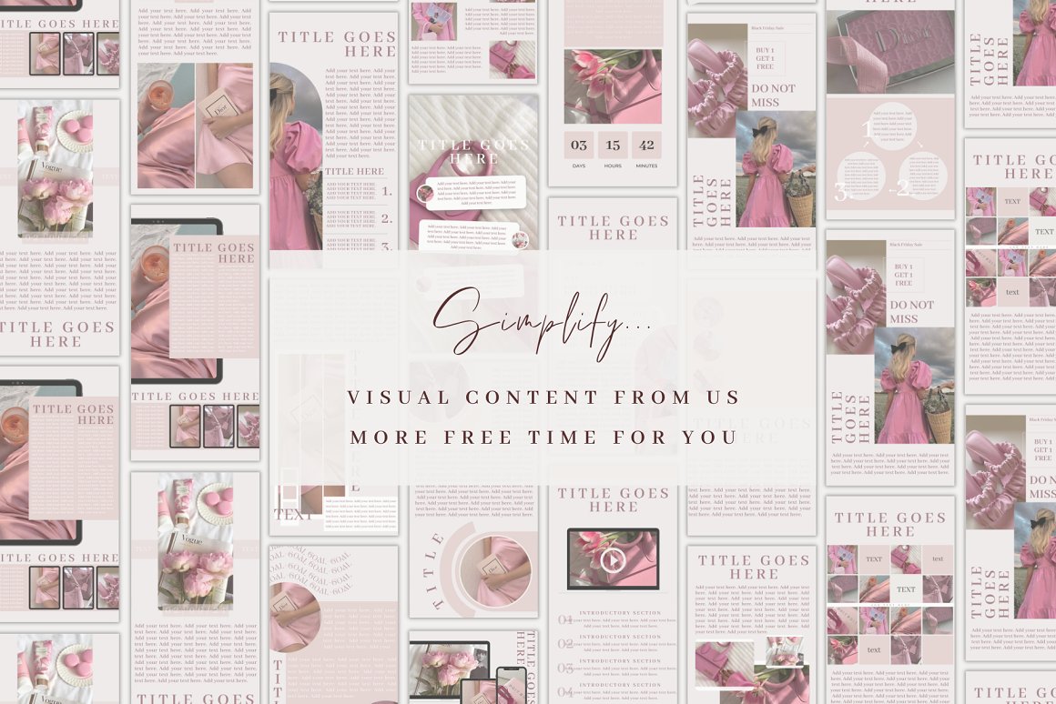 Bundle of images of cute email design template.