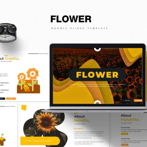 Flower Google Slides Template Master Bundles