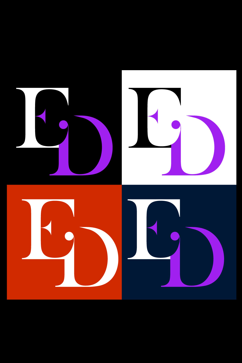 ED Letter Logo Pinterest collage image.