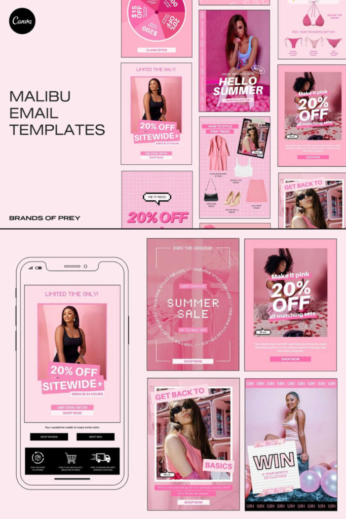 email templates - bundle pack - 50+ on yellow images... Email Marketing Bundle for Canva – MasterBundles
