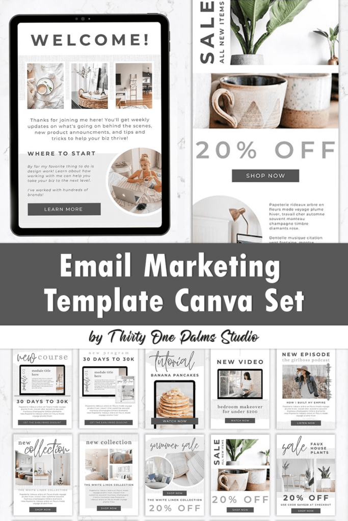 Email Marketing Template Canva Set Masterbundles