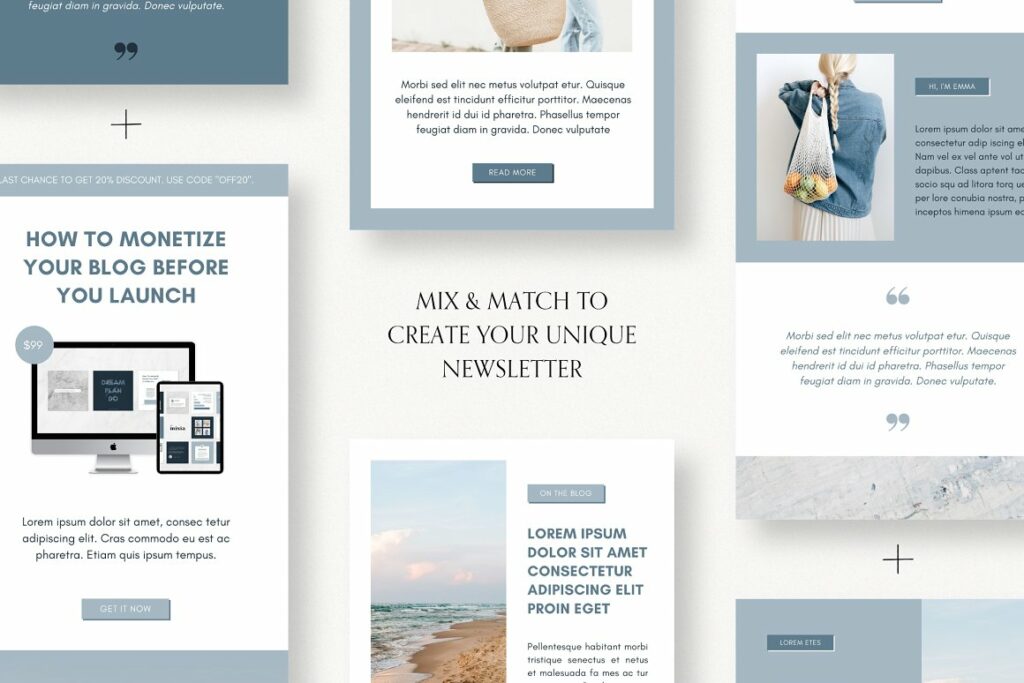 Email Newsletter Templates For Canva – MasterBundles