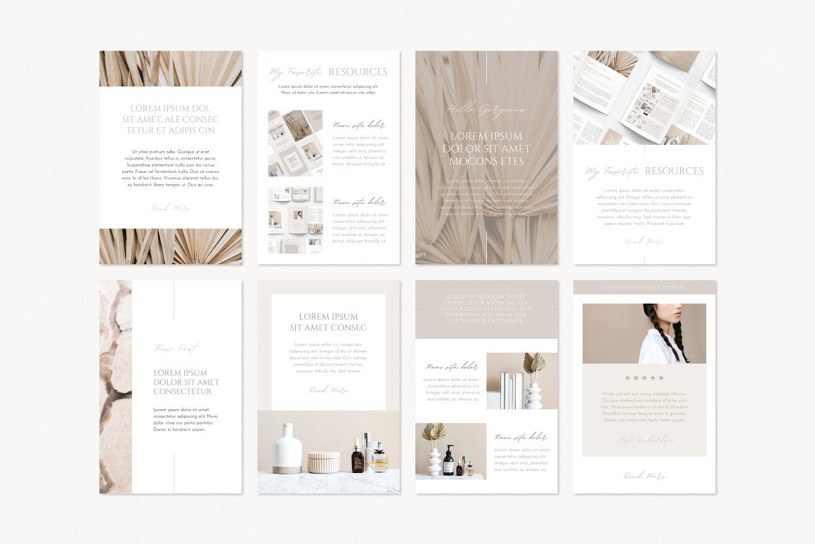 Cover images of adorable email newsletter design templates.