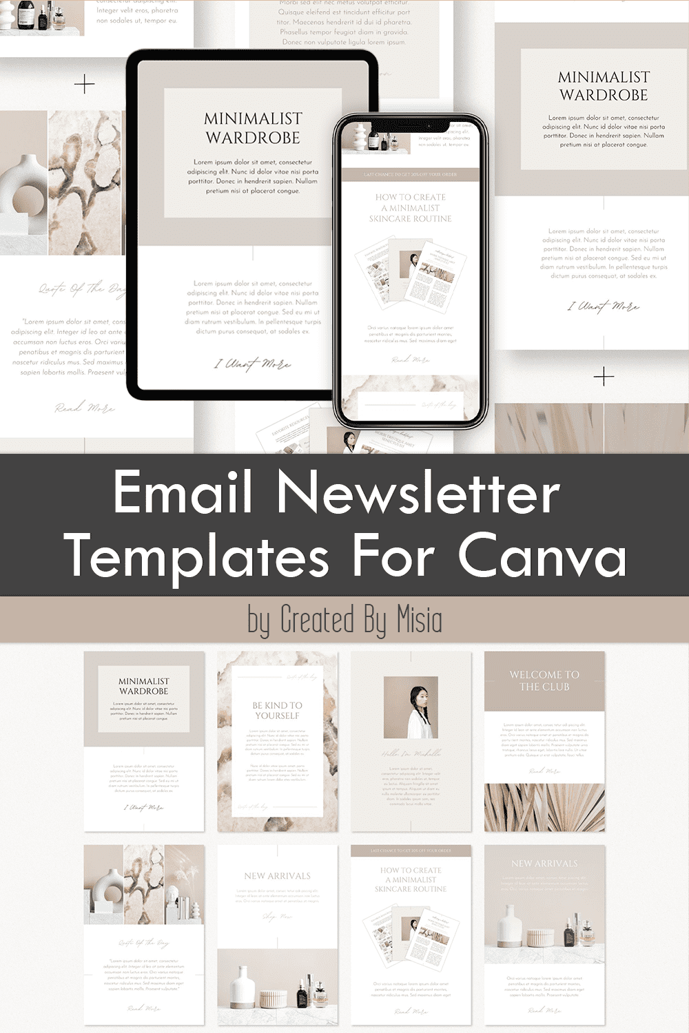 Image collection of beautiful email newsletter design templates.