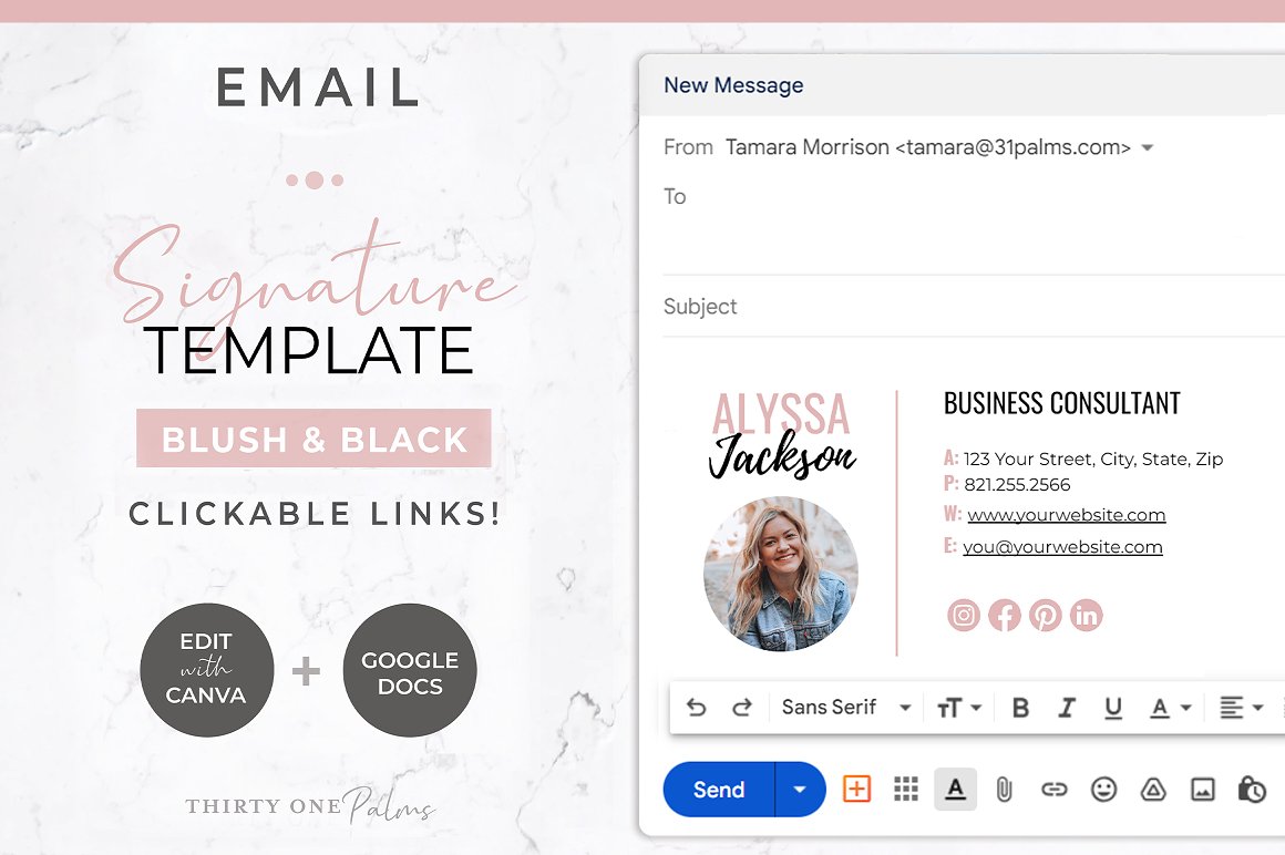 Image of enchanting email design template in pastel colors.