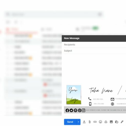 Email Signature Canva Template MasterBundles