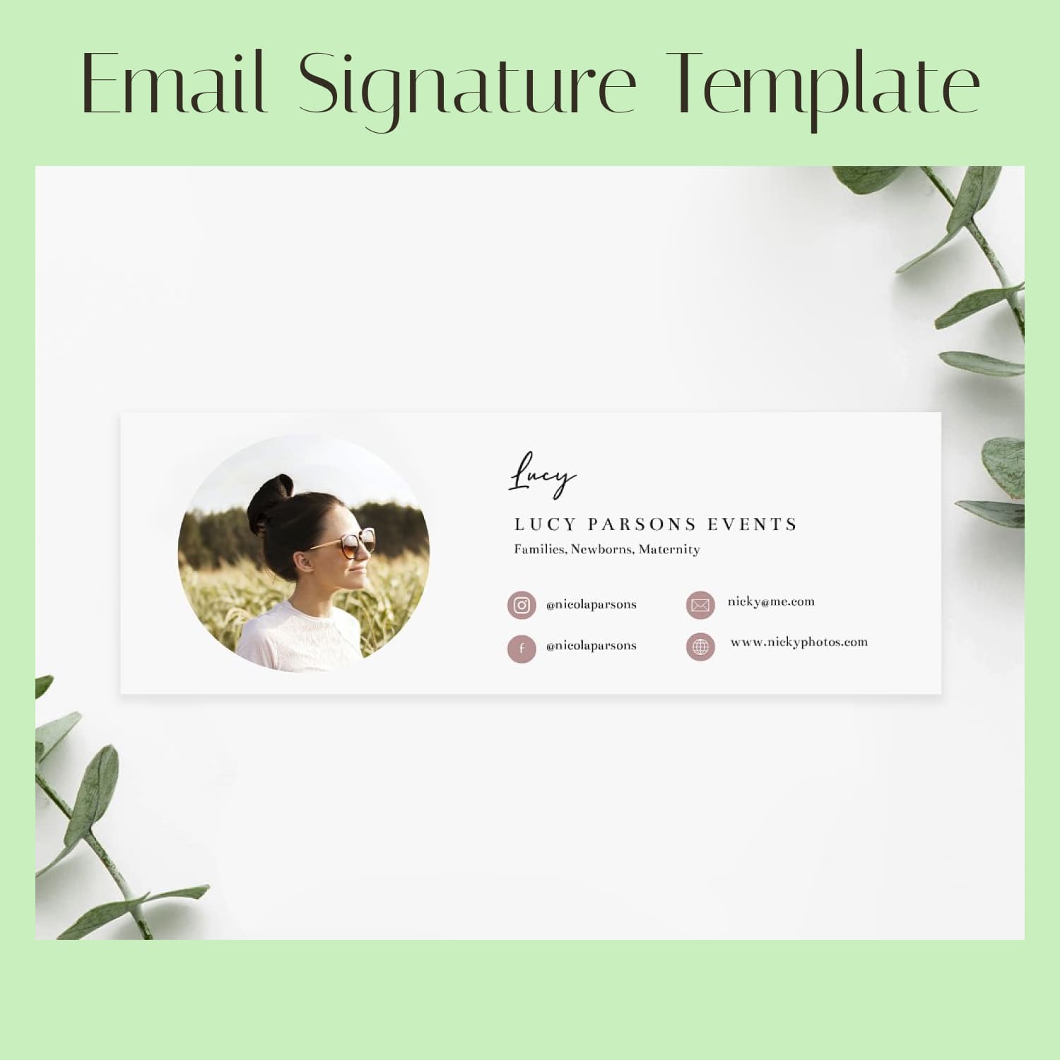Image of an elegant email signature template.