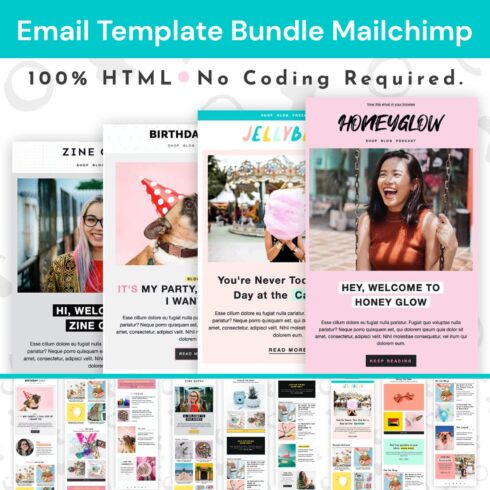 Image selection of elegant email design templates.