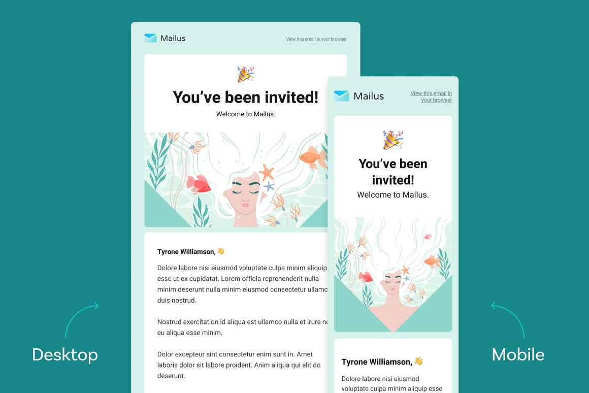 Images of adorable email design template.